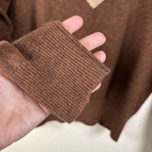 27 Miles Malibu Revolve Blakely Sweater Charcoal Camel Spice 100% Cashmere - Picture 6 of 12